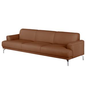 Sofa Sisto I (3-Sitzer) Echtleder Mittelbraun