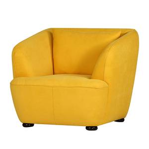 Fauteuil Sixties gele geweven stof