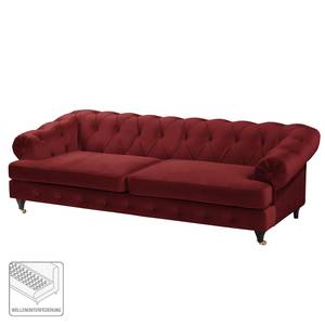 Sofa Thory (3-Sitzer) Samt - Rot