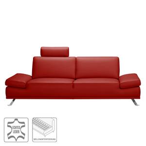 Sofa Toone (3-Sitzer) Echtleder Echtleder - Rot