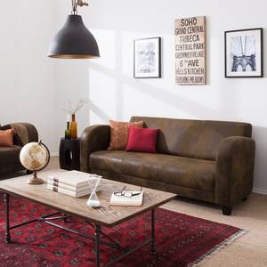 Sofa Tullow (3-Sitzer) Antiklederlook Braun