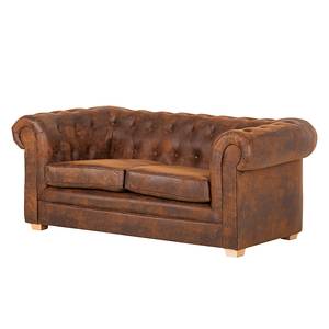 Sofa Upperclass (2-Sitzer) Antiklederlook - Braun