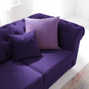 Sofa Upperclass (2-Sitzer) Samt Samtstoff - Violett - 4 Kissen