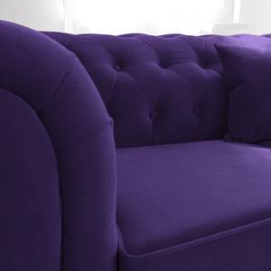 Sofa Upperclass (2-Sitzer) Samt Samtstoff - Violett - Ohne Kissen