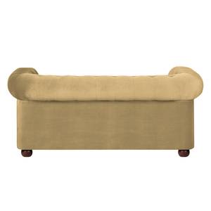 Bank Upperclass (2-zitsbank) fluweel - Beige - Zonder kussens