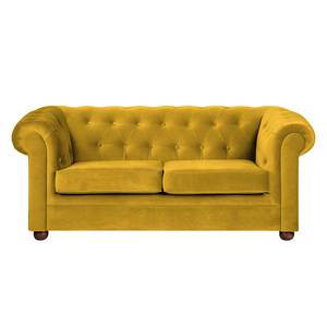 Canapé Upperclass (2 places) Velours - Jaune - Sans coussin