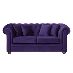 Canapé Upperclass (2 places) Velours - Mauve - 4 coussins