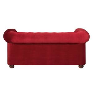 Sofa Upperclass (2-Sitzer) Samt Samtstoff - Rot - Ohne Kissen
