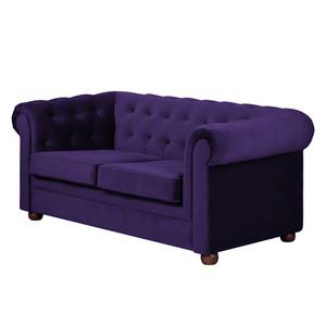 Sofa Upperclass (2-Sitzer) Samt Samtstoff - Violett - Ohne Kissen