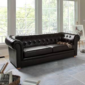 Sofa Upperclass (3-Sitzer) Kunstleder - Braun