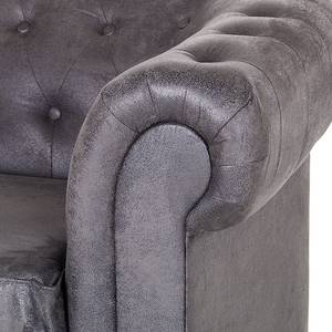 Sofa Upperclass (3-Sitzer) Antiklederlook - Grau