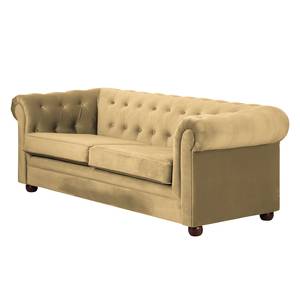 Sofa Upperclass (3-Sitzer) Samt Samtstoff - Beige - Ohne Kissen