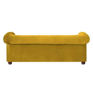 Sofa Upperclass (3-Sitzer) Samt Samtstoff - Gelb - Ohne Kissen