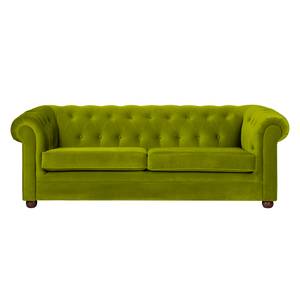 Sofa Upperclass (3-Sitzer) Samt Samtstoff - Grün - Ohne Kissen