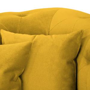 Sofa Upperclass (3-Sitzer) Samt Gelb - 4 Kissen