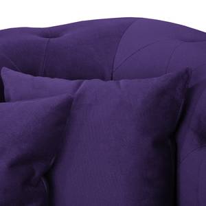 Sofa Upperclass (3-Sitzer) Samt Violett - 4 Kissen