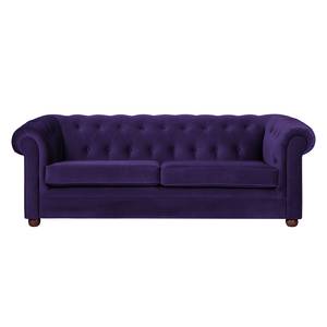 Canapé Upperclass (3 places) Velours - Mauve - Sans coussin