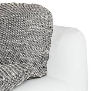 Sofa Vannes (2-Sitzer) Kunstleder/Strukturstoff Weiß/Dunkelgrau