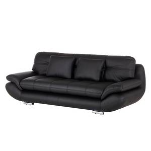 Sofa Vannes (3-Sitzer) Kunstleder Schwarz