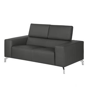 Sofa Varberg (2-Sitzer) Echtleder Echtleder - Dunkelgrau