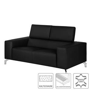 Sofa Varberg (2-Sitzer) Echtleder Schwarz