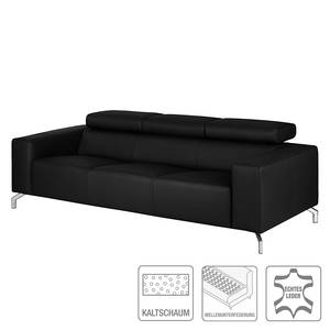 Sofa Varberg (3-Sitzer) Echtleder Schwarz