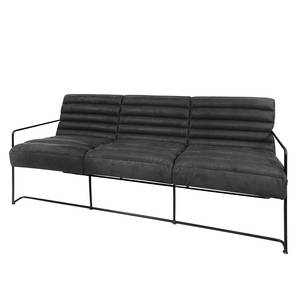 Sofa Voda II (3-Sitzer) antieke leerlook - Donkergrijs