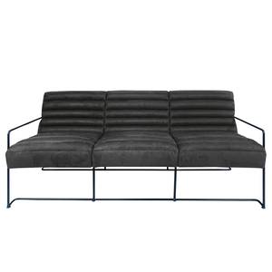 Sofa Voda II (3-Sitzer) Antiklederlook - Dunkelgrau