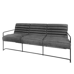 Sofa Voda II (3-Sitzer) antieke leerlook - Grijs