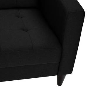 Sofa Wallace (2-Sitzer) Webstoff Stoff Lotana: Schwarz