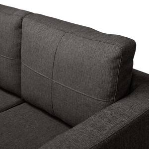 Sofa Wyke (3-Sitzer mit Hocker) Webstoff Braungrau