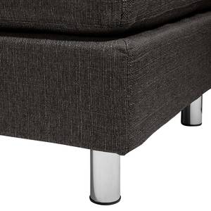 Sofa Wyke (3-Sitzer mit Hocker) Webstoff Braungrau