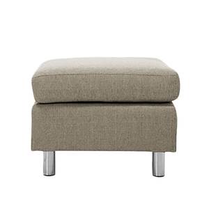 Sofa Wyke (3-Sitzer mit Hocker) Webstoff Steingrau