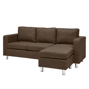 Sofa Wyke (3-Sitzer mit Hocker) Webstoff Nougat