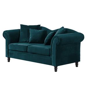 Sofa York (2-Sitzer) Samtstoff Petrol - Petrol