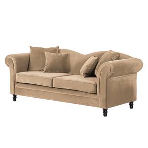 Sofa York (3-Sitzer) Samt Stoff Chepi: Beige