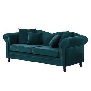 Sofa York (3-Sitzer) Samt Stoff Chepi: Petrol