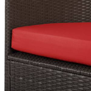 Ensemble de jardin modulable Paradise Lounge M - Polyrotin Marron  gris / Rouge