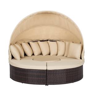 Isola prendisole Premium Paradise Lounge Polyrattan - Struttura in alluminio - Marrone / Beige