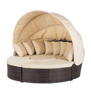 Isola prendisole Premium Paradise Lounge Polyrattan - Struttura in alluminio - Marrone / Beige