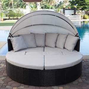 Sonneninsel Paradise Lounge Webstoff / Polyrattan - Grau