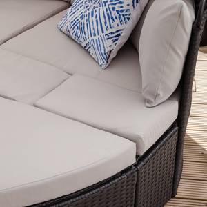 Salon jardin modulable Paradise Lounge Tissu / Polyrotin - Gris