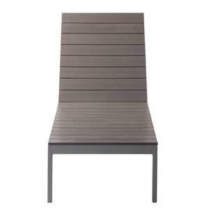 Chaise longue Kudo Polywood / Aluminium - Gris