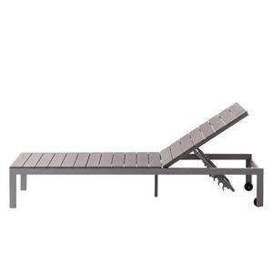 Chaise longue Kudo Polywood / Aluminium - Gris