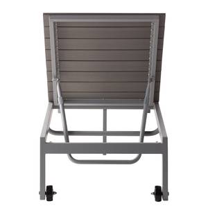 Chaise longue Kudo Polywood / Aluminium - Gris