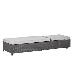 Lettino da sole Paradise Lounge Polyrattan Grigio