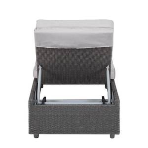 Gartenliege Paradise Lounge I Polyrattan Grau