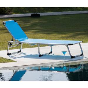Chaise longue Summer Sun II Textilène / Aluminium - Aqua