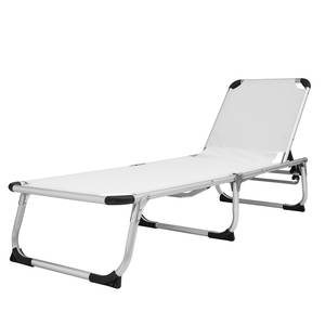 Chaise longue Summer Sun II Textilène / Aluminium - Blanc