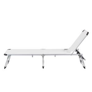 Chaise longue Summer Sun II Textilène / Aluminium - Blanc